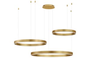 Zlat&eacute; kovov&eacute; z&aacute;věsn&eacute; LED světlo Nova Luce Motif