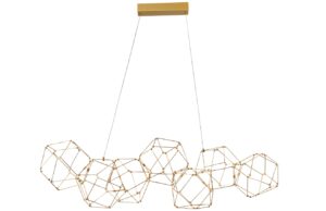 Zlat&eacute; kovov&eacute; z&aacute;věsn&eacute; LED světlo Nova Luce Nebula 94