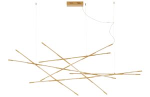 Zlat&eacute; kovov&eacute; z&aacute;věsn&eacute; LED světlo Nova Luce Raccio 180