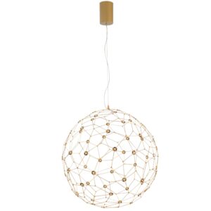 Zlat&eacute; kovov&eacute; z&aacute;věsn&eacute; LED světlo Nova Luce Sole 60 cm