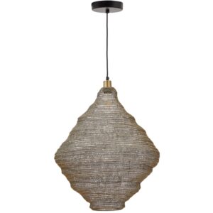 Zlat&eacute; kovov&eacute; z&aacute;věsn&eacute; světlo Kave Home Sarraco 48