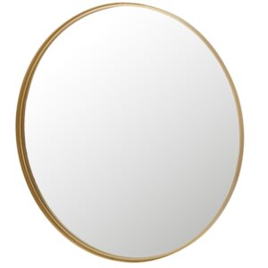 Zlat&eacute; kovov&eacute; z&aacute;věsn&eacute; zrcadlo J-line Nadeline 60 cm