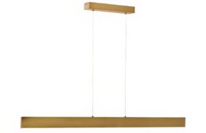 Zlat&eacute; z&aacute;věsn&eacute; LED světlo Kave Home Boadella 101 cm