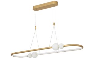 Zlat&eacute; z&aacute;věsn&eacute; LED světlo Nova Luce Celia 100 cm