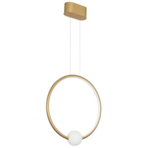 Zlat&eacute; z&aacute;věsn&eacute; LED světlo Nova Luce Celia 43 cm