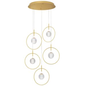 Zlat&eacute; z&aacute;věsn&eacute; světlo Nova Luce Atos 47 cm