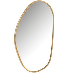 Zlat&eacute; z&aacute;věsn&eacute; zrcadlo J-line Absor 80 x 45 cm