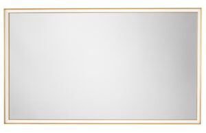 Zlat&eacute; z&aacute;věsn&eacute; zrcadlo s LED osvětlen&iacute;m Nova Luce Ambor 120 x 70 cm