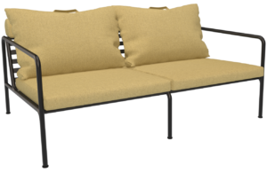 Žlut&aacute; čalouněn&aacute; zahradn&iacute; dvoum&iacute;stn&aacute; pohovka HOUE Avon 159 cm II.