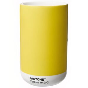 Žlut&aacute; keramick&aacute; v&aacute;za Pantone Yellow 012 14 cm