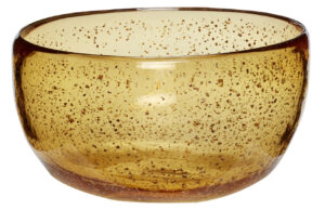 Žlut&aacute; skleněn&aacute; miska H&uuml;bsch Glow 24 cm