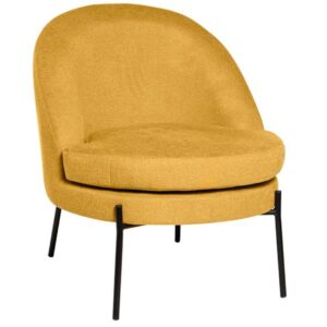 Žlut&eacute; čalouněn&eacute; křeslo Somcasa Evora