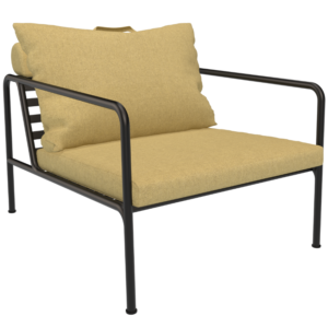 Žlut&eacute; čalouněn&eacute; zahradn&iacute; křeslo HOUE Avon II.