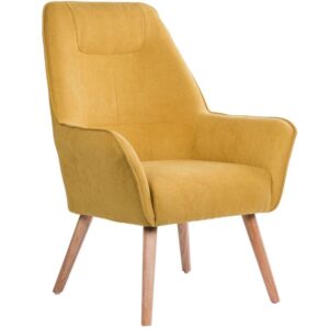 Žlut&eacute; l&aacute;tkov&eacute; křeslo Somcasa Bruges
