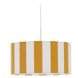 Žlut&eacute; pruhovan&eacute; st&iacute;nidlo Kave Home Ciral 40 cm