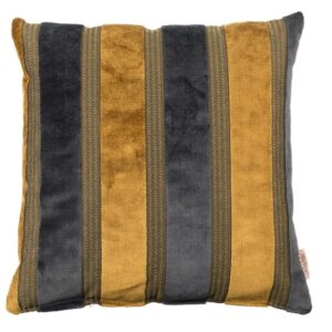 Žluto &scaron;ed&yacute; sametov&yacute; pol&scaron;t&aacute;ř DUTCHBONE SCOTT 45 x 45 cm