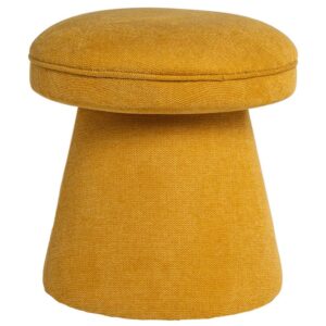 Žlut&yacute; čalouněn&yacute; taburet Somcasa Albin 45 cm