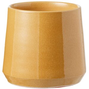 Žlut&yacute; keramick&yacute; květin&aacute;č J-line Valen 17 cm