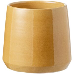 Žlut&yacute; keramick&yacute; květin&aacute;č J-line Valen 23 cm