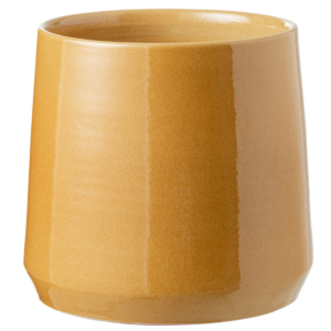 Žlut&yacute; keramick&yacute; květin&aacute;č J-line Valen 26 cm