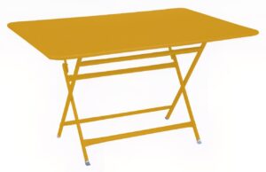 Žlut&yacute; kovov&yacute; skl&aacute;dac&iacute; stůl Fermob Caract&eacute;re 128 x 90 cm