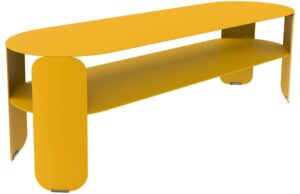 Žlut&yacute; kovov&yacute; zahradn&iacute; konferenčn&iacute; stolek Fermob Bebop 120 x 40 cm