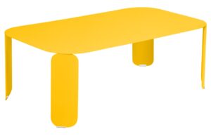 Žlut&yacute; kovov&yacute; zahradn&iacute; konferenčn&iacute; stolek Fermob Bebop II. 120 x 70 cm