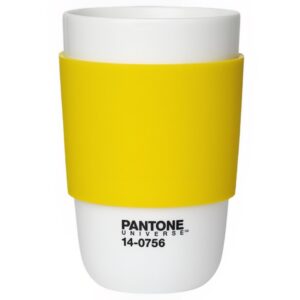 Žlut&yacute; porcel&aacute;nov&yacute; hrnek Pantone Empire Yellow 14-0756 375 ml
