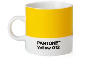 Žlut&yacute; porcel&aacute;nov&yacute; hrnek Pantone Yellow 012 120 ml