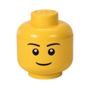 Žlut&yacute; &uacute;ložn&yacute; box ve tvaru hlavy LEGO&reg; Boy 19 cm