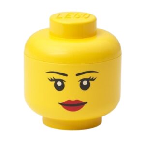 Žlut&yacute; &uacute;ložn&yacute; box ve tvaru hlavy LEGO&reg; Girl mini 12 cm