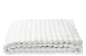 Zone Denmark B&iacute;l&aacute; bavlněn&aacute; osu&scaron;ka Inu 100 x 180 cm