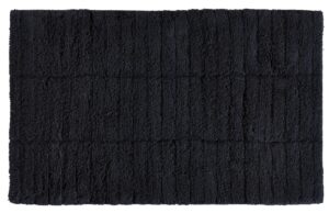 Zone Denmark Čern&aacute; bavlněn&aacute; koupelnov&aacute; předložka Tiles 50 x 80 cm