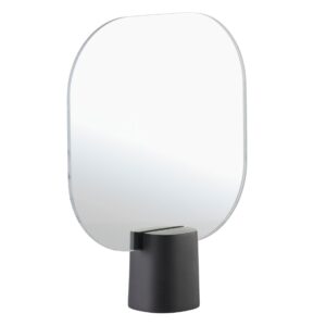 Zone Denmark Čern&eacute; betonov&eacute; kosmetick&eacute; zrcadlo Time