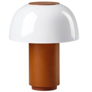 Zone Denmark Terakotově červen&aacute; hlin&iacute;kov&aacute; stoln&iacute; LED lampa Harvest Moon