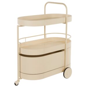 Zuiver B&eacute;žov&yacute; kovov&yacute; serv&iacute;rovac&iacute; voz&iacute;k Wim 85 x 53 cm