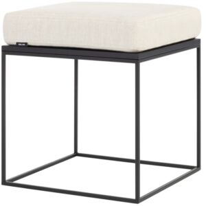 noo.ma B&eacute;žovo-čern&yacute; čalouněn&yacute; taburet Feo 40 x 40 cm