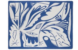 noo.ma B&eacute;žovo-modr&yacute; pl&eacute;d Lino 200 x 165 cm