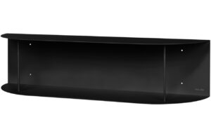 noo.ma Čern&aacute; kovov&aacute; n&aacute;stěnn&aacute; police Lina 80 x 20 cm