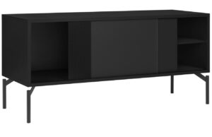 noo.ma Čern&yacute; TV stolek Met 116 x 42 cm