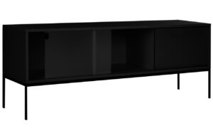 noo.ma Čern&yacute; TV stolek Met 160 x 42 cm