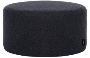 noo.ma Čern&yacute; čalouněn&yacute; puf Folk 50 cm