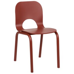 noo.ma Červen&aacute; dřevěn&aacute; j&iacute;deln&iacute; židle Atto