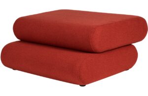 noo.ma Červen&yacute; čalouněn&yacute; puf Taso 85 x 80 cm