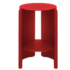 noo.ma Červen&yacute; kovov&yacute; odkl&aacute;dac&iacute; stolek Wa 32 cm
