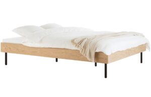 noo.ma Dubov&aacute; dvoulůžkov&aacute; postel Streiko 160 x 200 cm s ro&scaron;tem