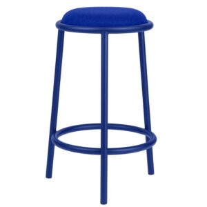 noo.ma Modr&aacute; čalouněn&aacute; barov&aacute; židle Hogo 68 cm