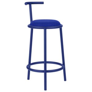 noo.ma Modr&aacute; čalouněn&aacute; barov&aacute; židle Hogo II. 68 cm