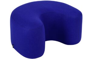 noo.ma Modr&yacute; vlněn&yacute; puf &Uuml; 60 x 50 cm