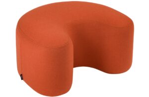 noo.ma Oranžov&yacute; vlněn&yacute; puf &Uuml; 60 x 50 cm